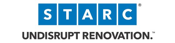 The STARC company logo with blue panels and white letter spelling STARC with "Undisrupt Renovation" underneath.